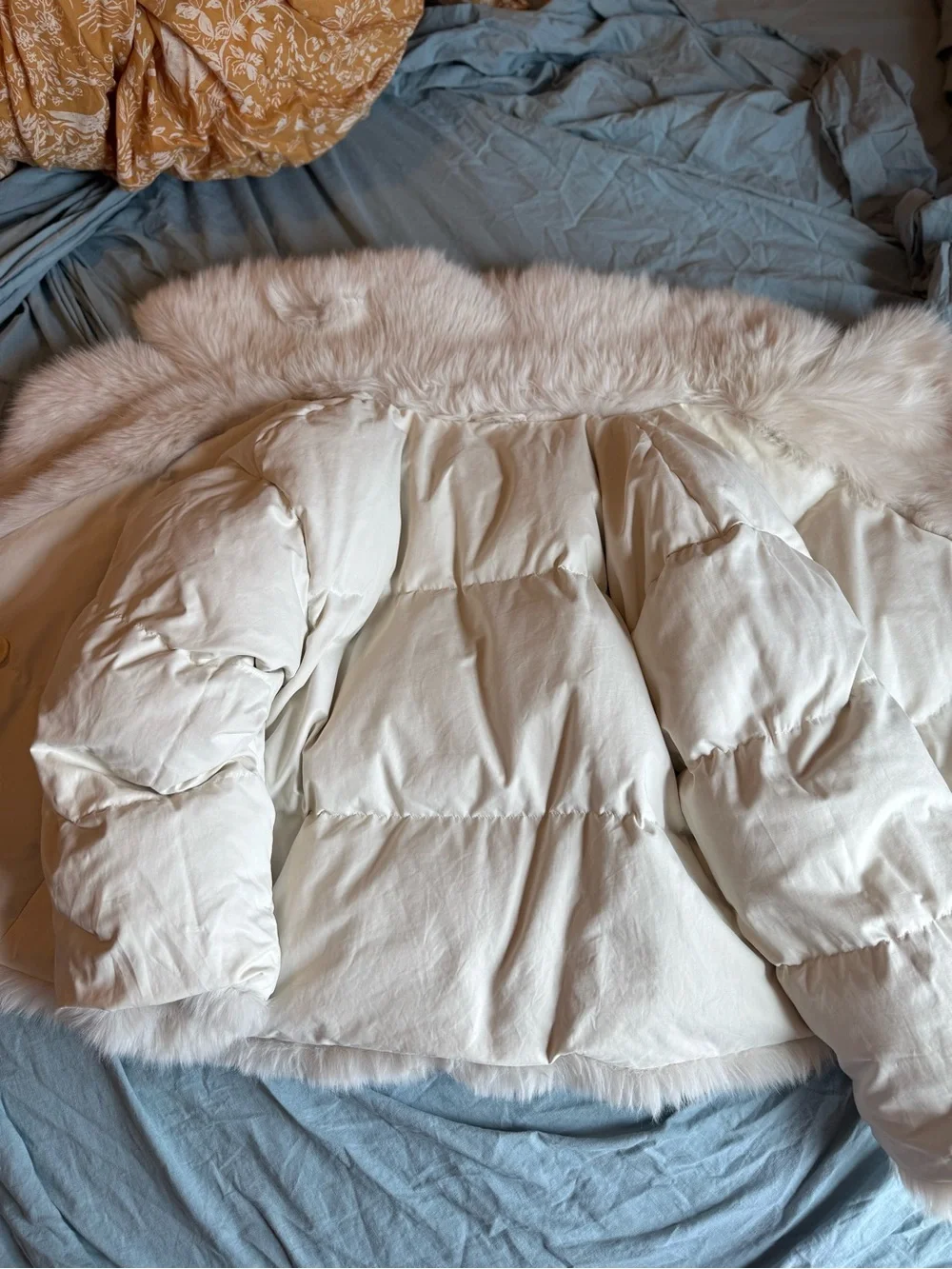 Banana Republic Reversible Faux Fur Down Jacket